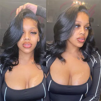Fashionable women's medium to long curly hair wavy wig 01