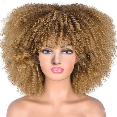 Female wig African small roll 02