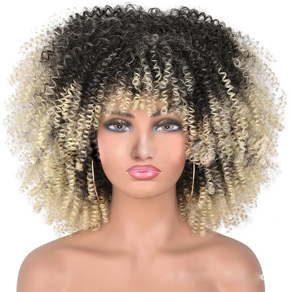 Female wig African small roll