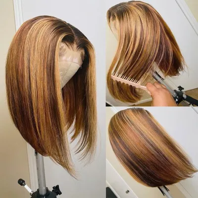 Ladies' bob hair  high-temperature silk synthetic wig 01