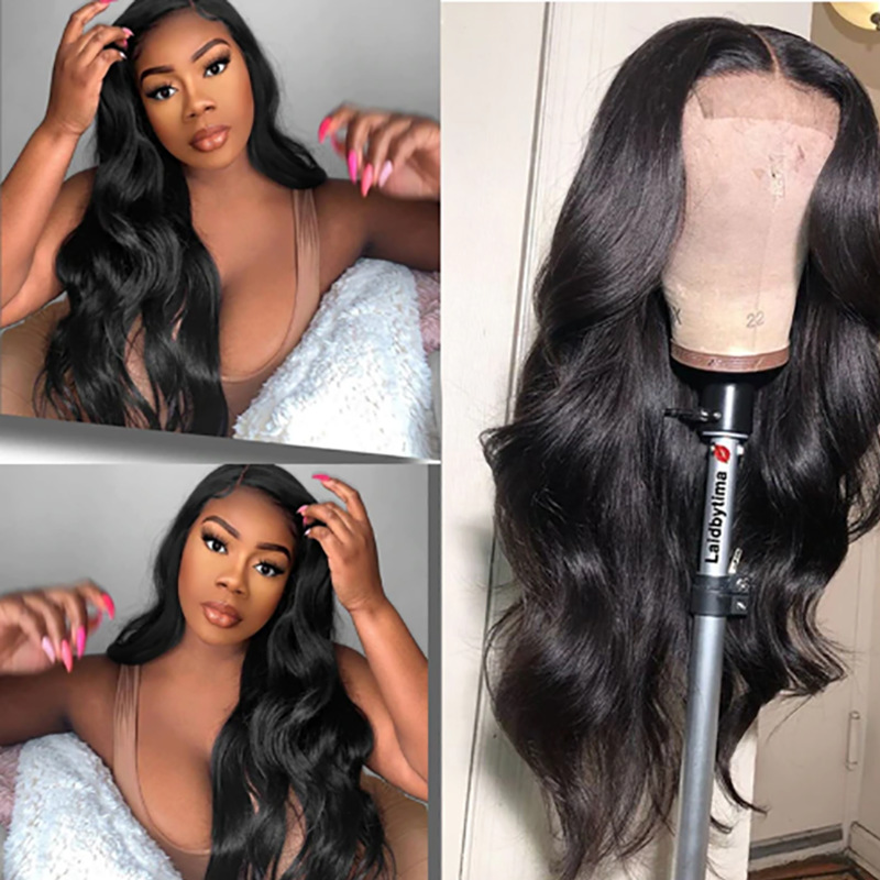 Medium length curly hair with large waves, synthetic wig