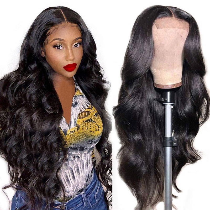 Medium length curly hair with large waves, synthetic wig