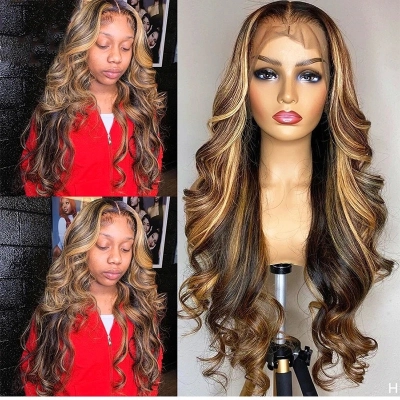 Medium sized large wave full head set with long curly hair 02