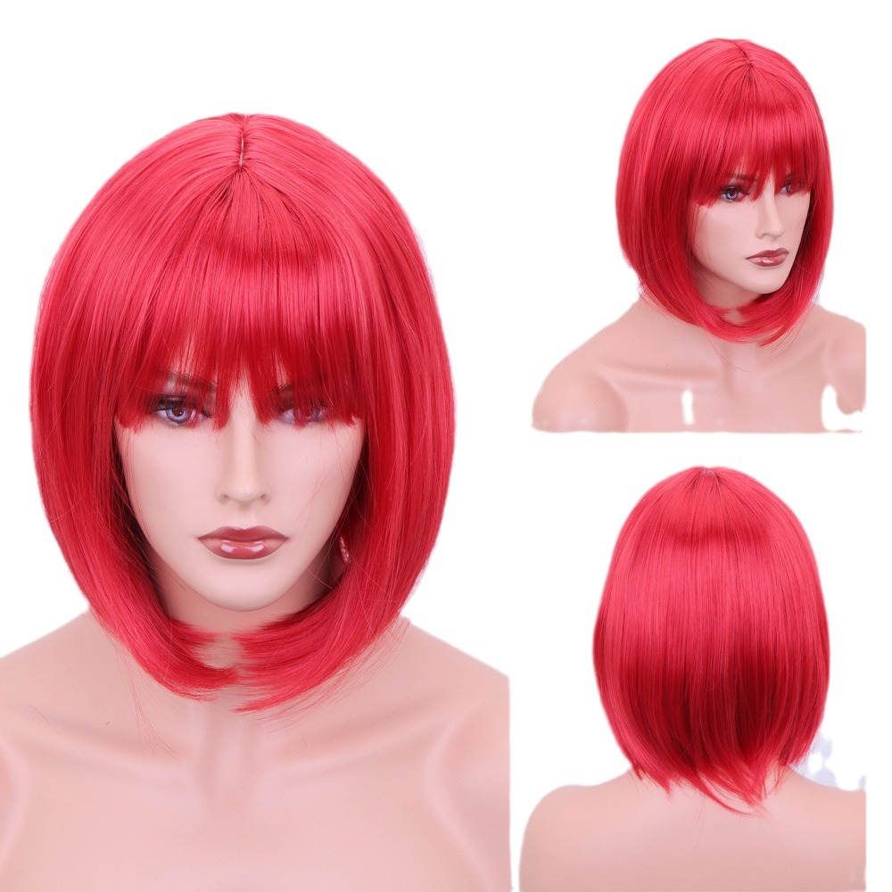 Air bangs, bob hair, fashionable inner button wig
