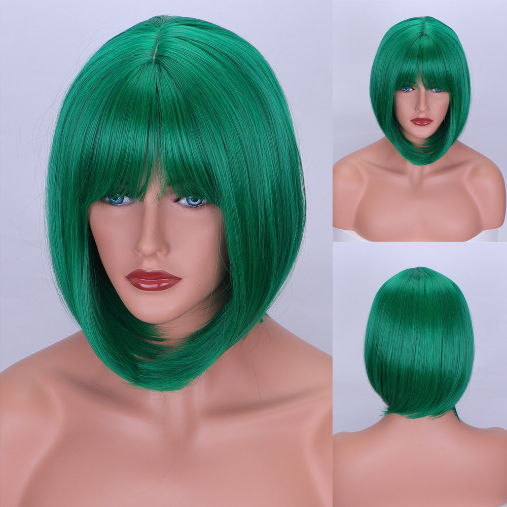 Air bangs, bob hair, fashionable inner button wig