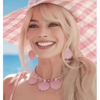 Barbie cosplay wig, high temperature silk, light gold color 02