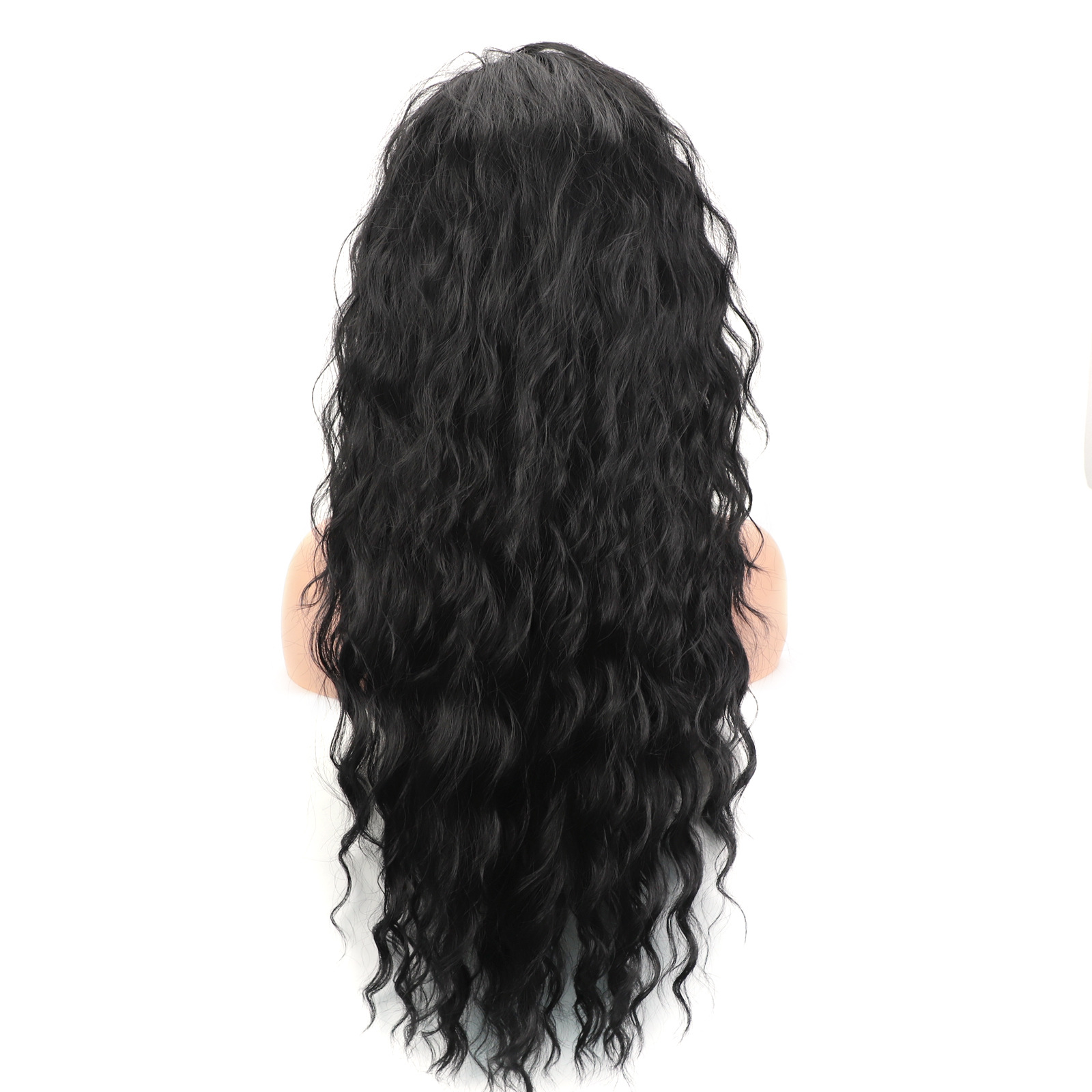 Female long curly hair with large wavy synthetic wig