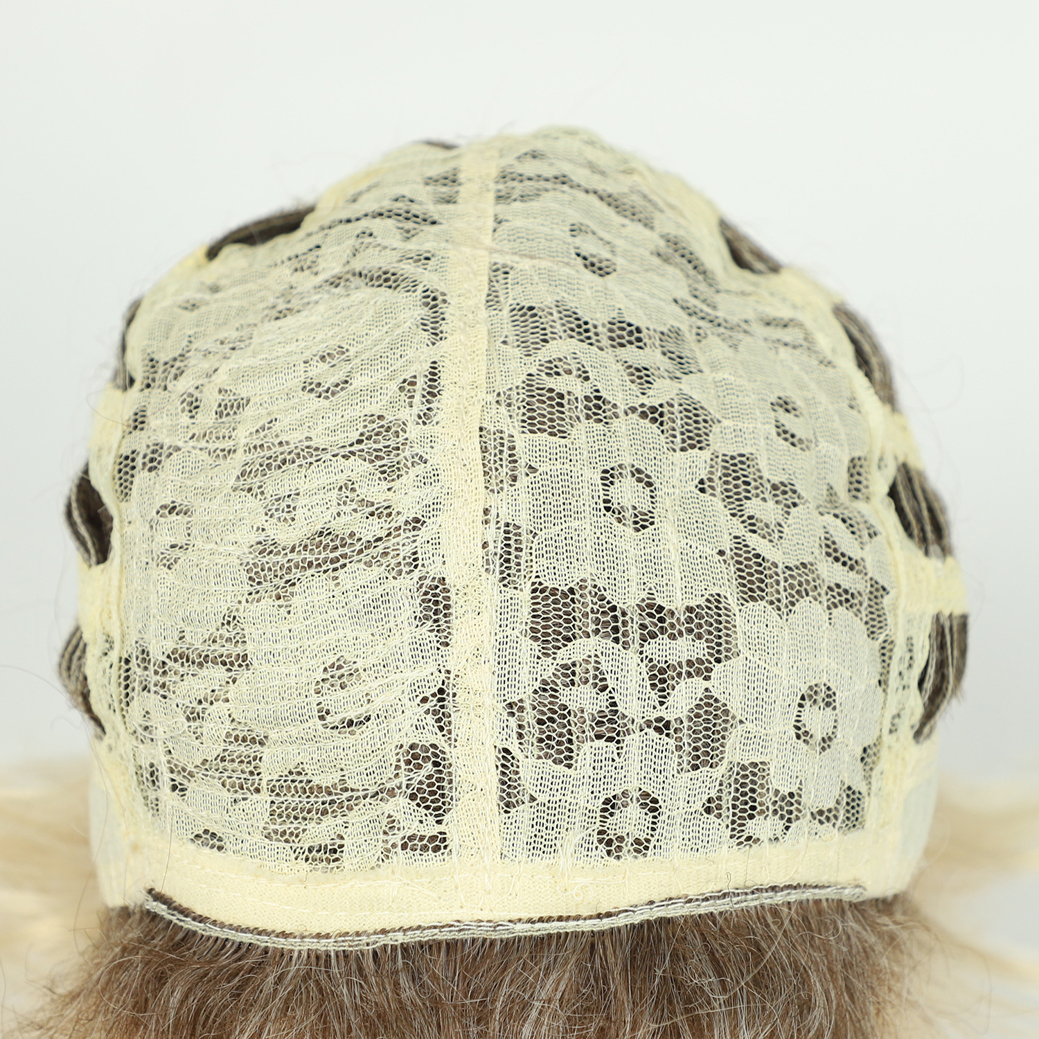 Fluffy wig with slanted bangs wig