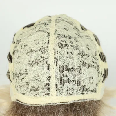 Fluffy wig with slanted bangs wig 01