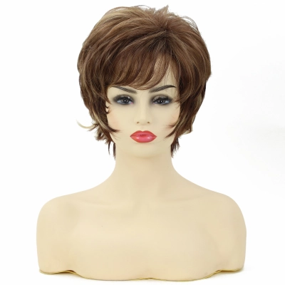 Ladies' fashionable fluffy short hair 02