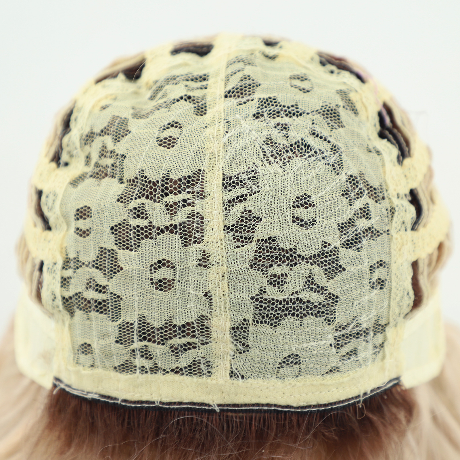 Ladies' short curly hair fashionable top dyed gradient wig