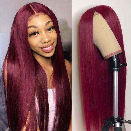 Medium length straight hair fashionable and comfortable wig