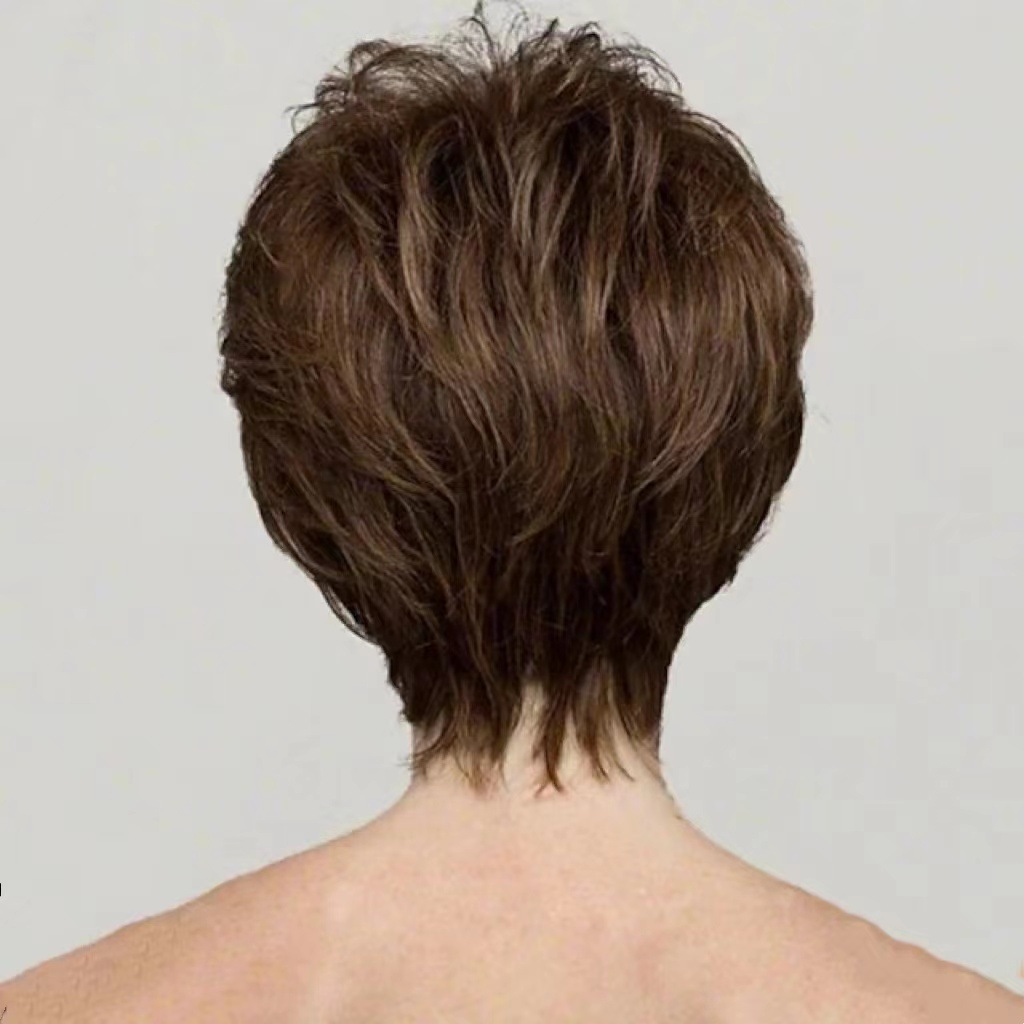 Short curly hair naturally fluffy synthetic high-temperature silk wig