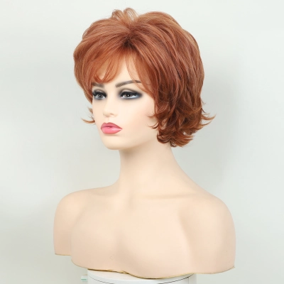 Wig, female, full head, short, curly hair 02