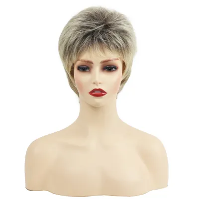 Wig, headband, fluffy short hair 02