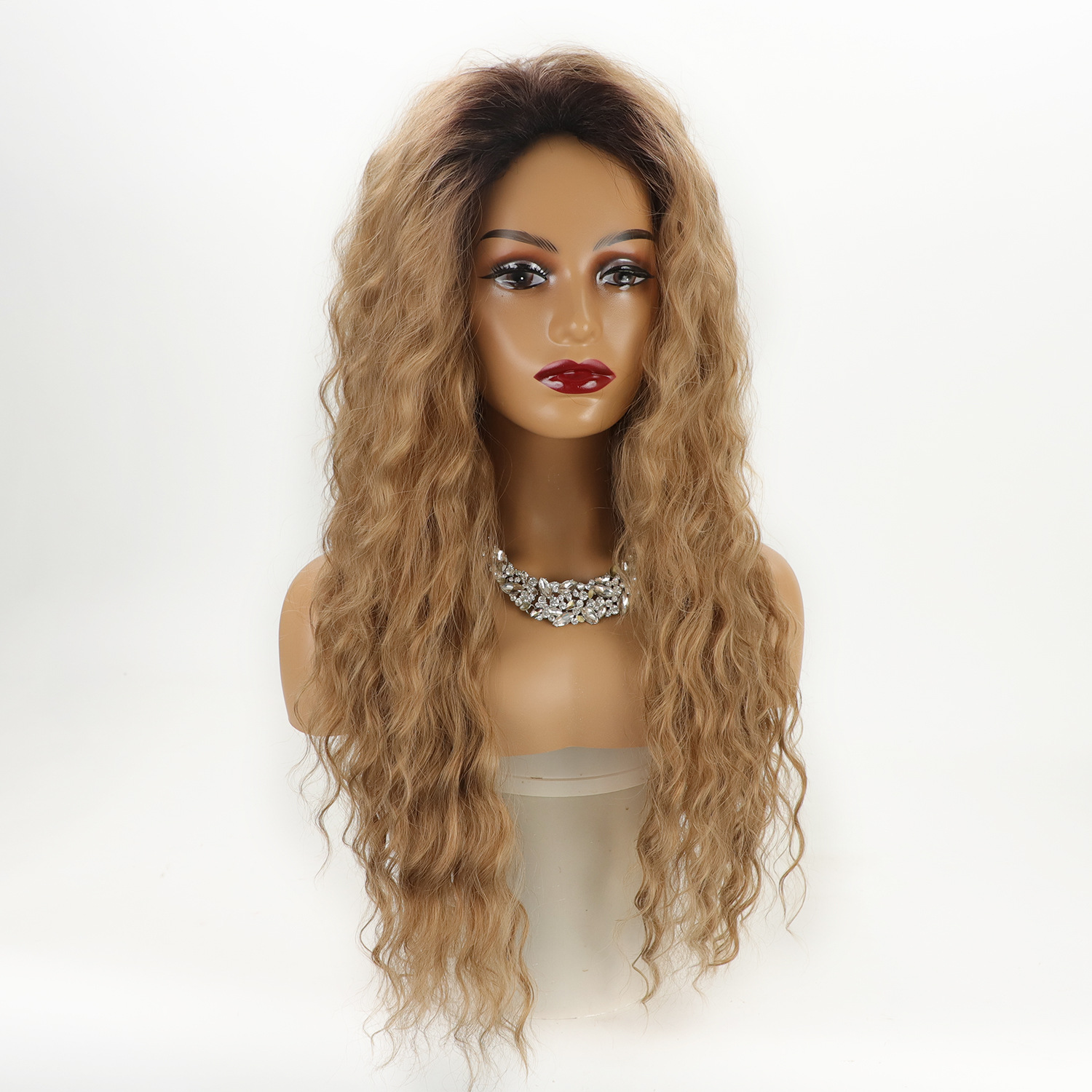 Wig, long curly hair, synthetic wig