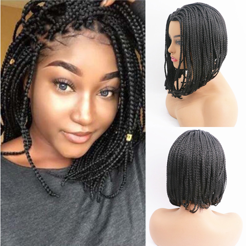 Wig African Braid Wig Men and Women Short Hair