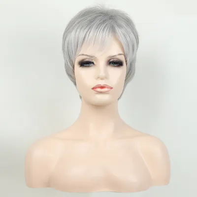 Wig Fashion Short Grey 02