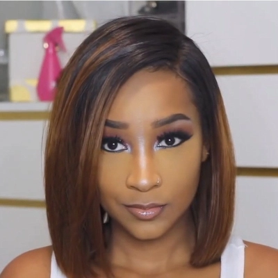 Wig Fashion Women's Short Curly Hair with Middle Hairband Bobo 01