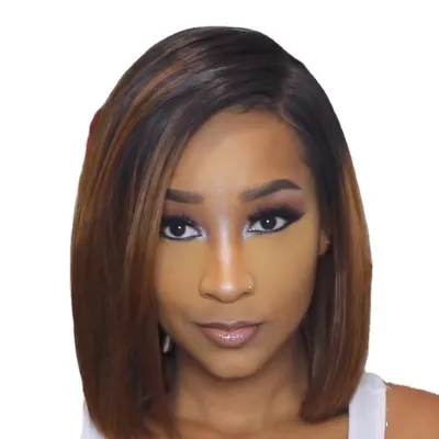 Wig Fashion Women's Short Curly Hair with Middle Hairband Bobo 02