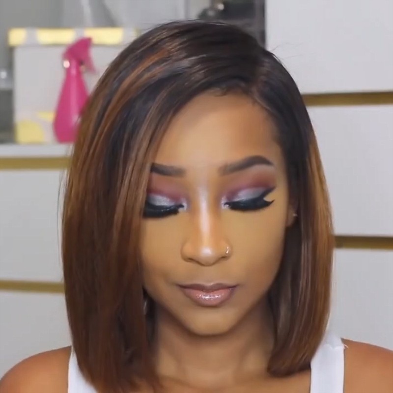 Wig Fashion Women's Short Curly Hair with Middle Hairband Bobo