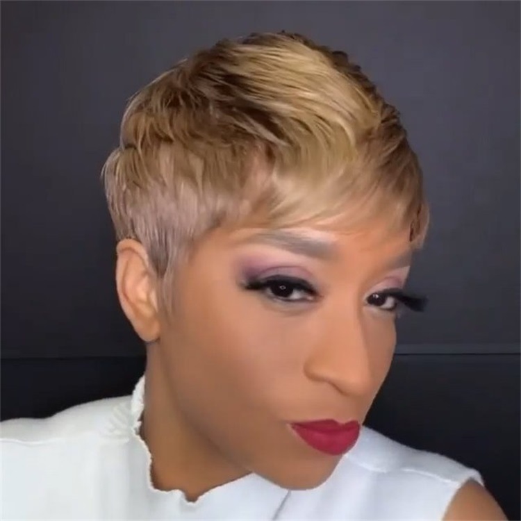 Wig gradient short straight synthetic headband