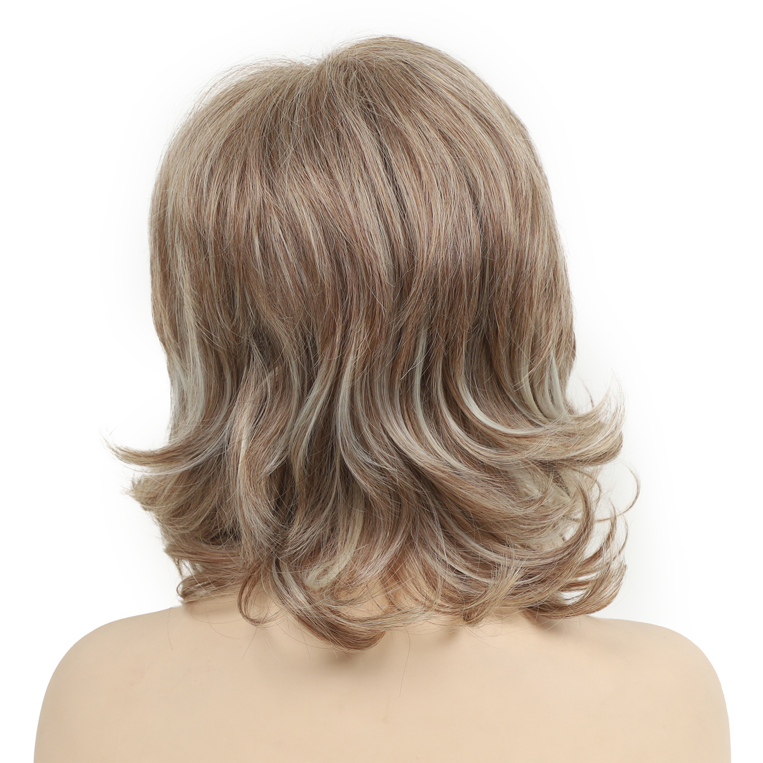 Wig women fashionable fluffy brown