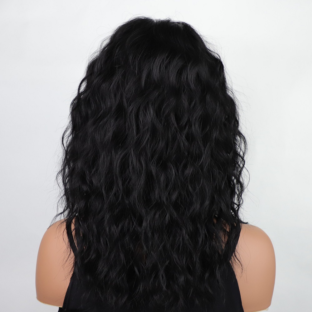 Wig women's fashionable fluffy wavy long curly hair