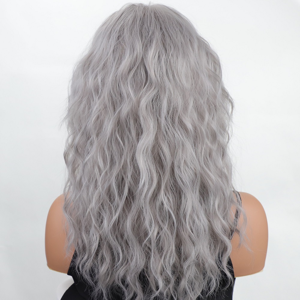 Wig women's fashionable fluffy wavy long curly hair