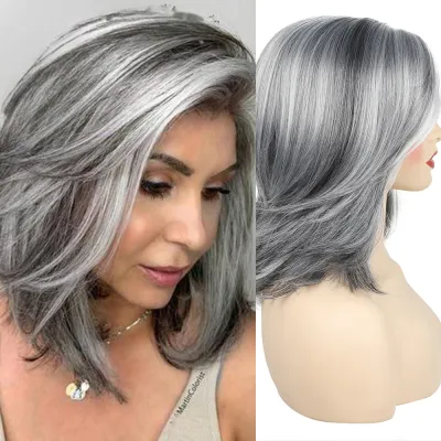 Women's wig, headband, synthetic fiber 01