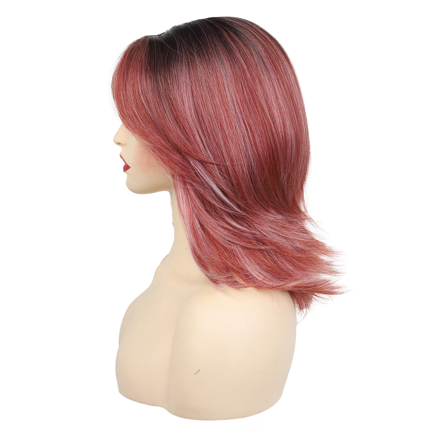 Women's wig, headband, synthetic fiber