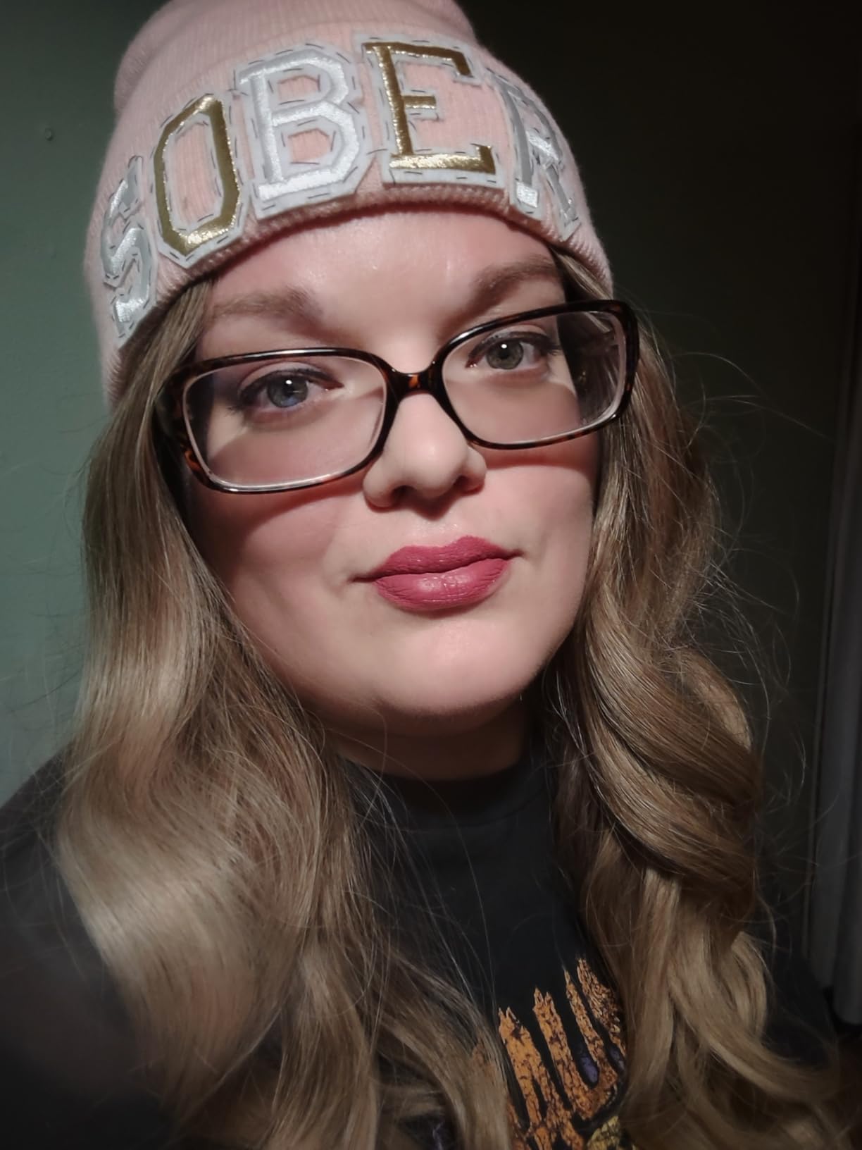 Wave parted long bangs, long curly hair, gradient wig review Brittany Marie