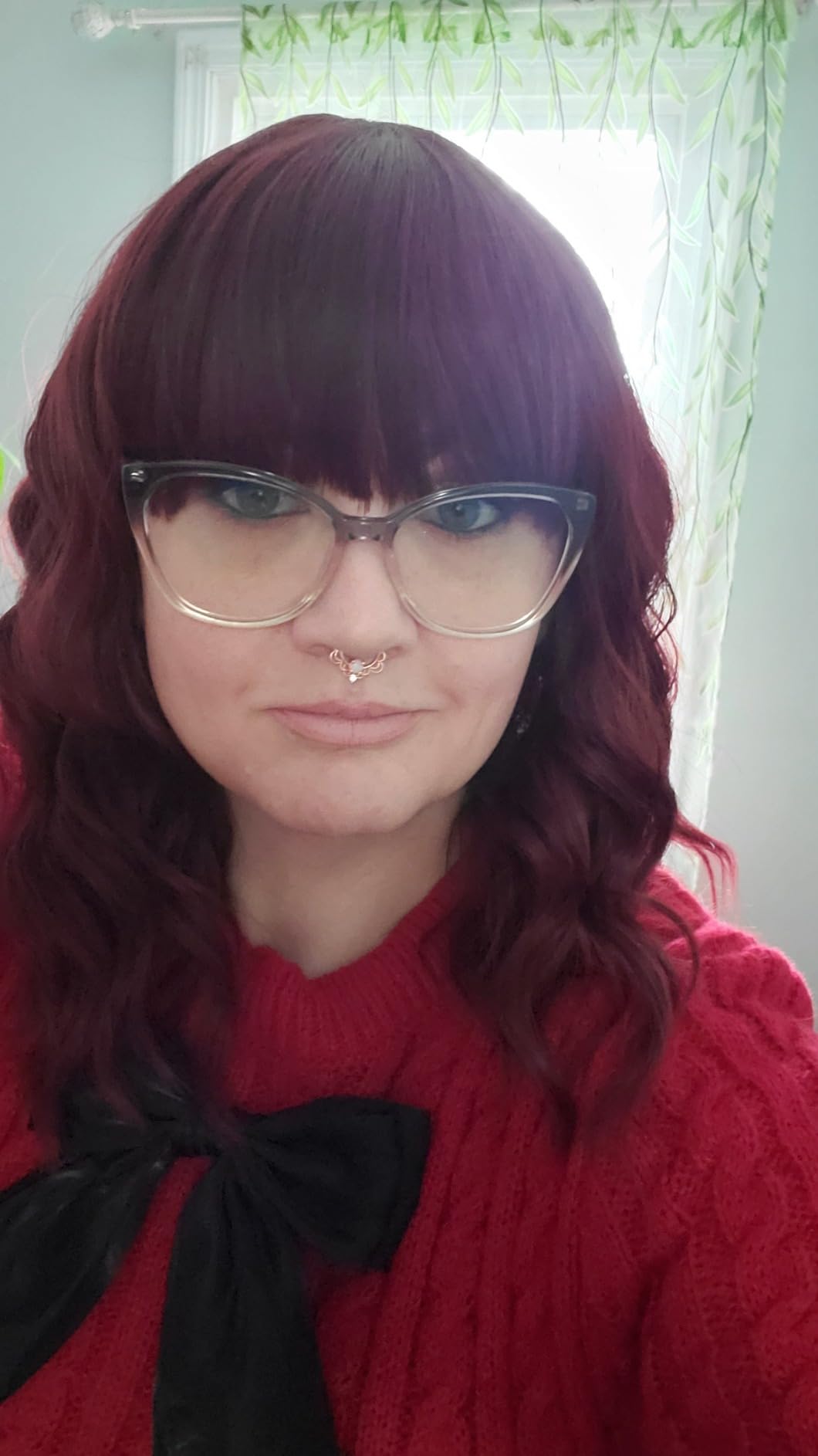 Bangs, wigs, curly hair, water ripples, fluffy review Monica 01