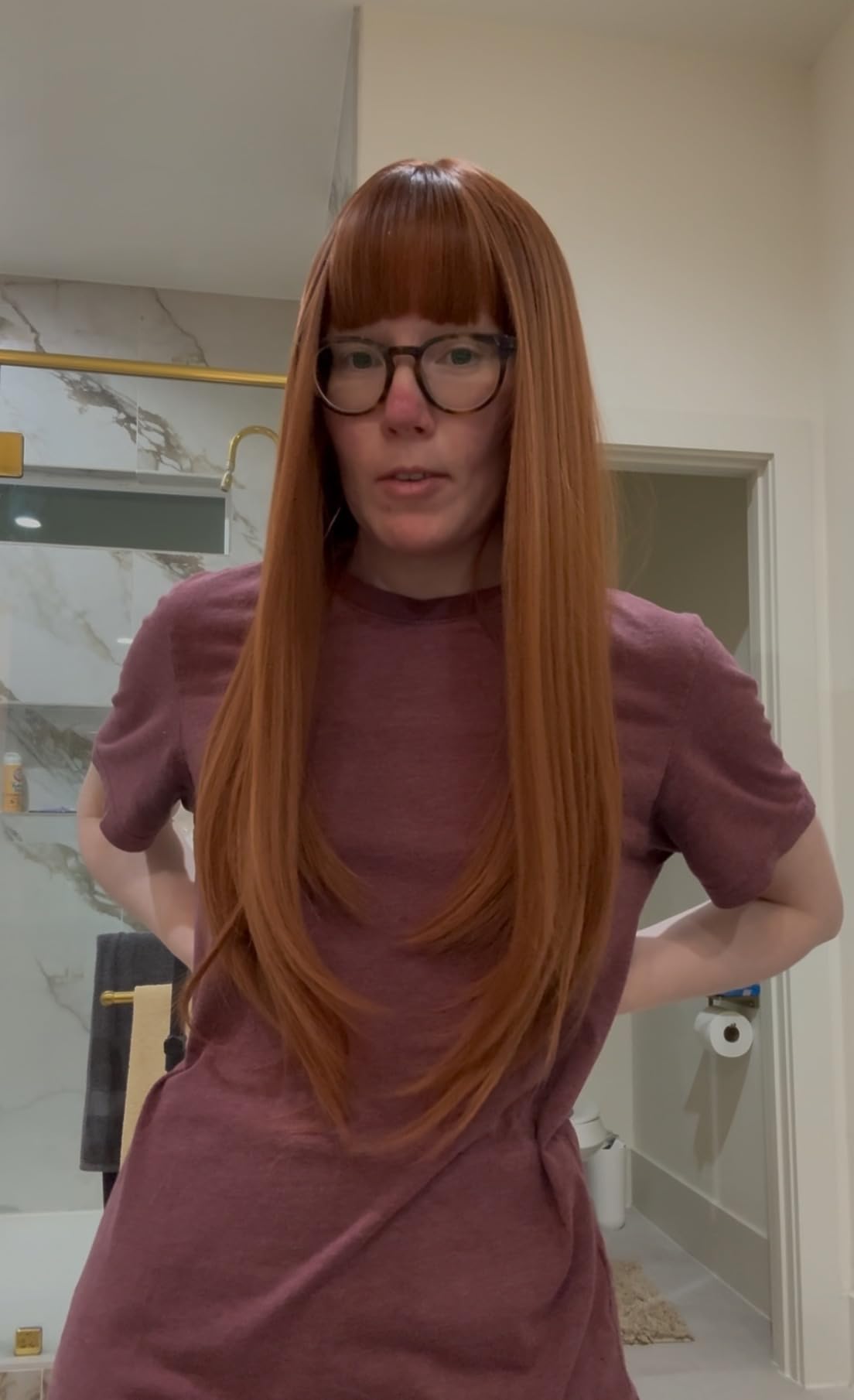 Wig natural black long straight hair review libbyfranc