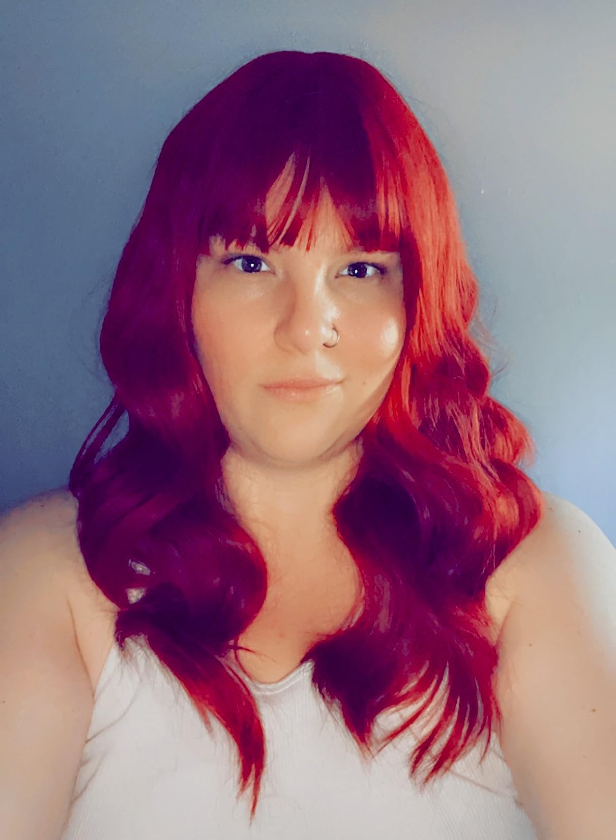 Full head wig with split long curly fashionable hair review MileHighToker