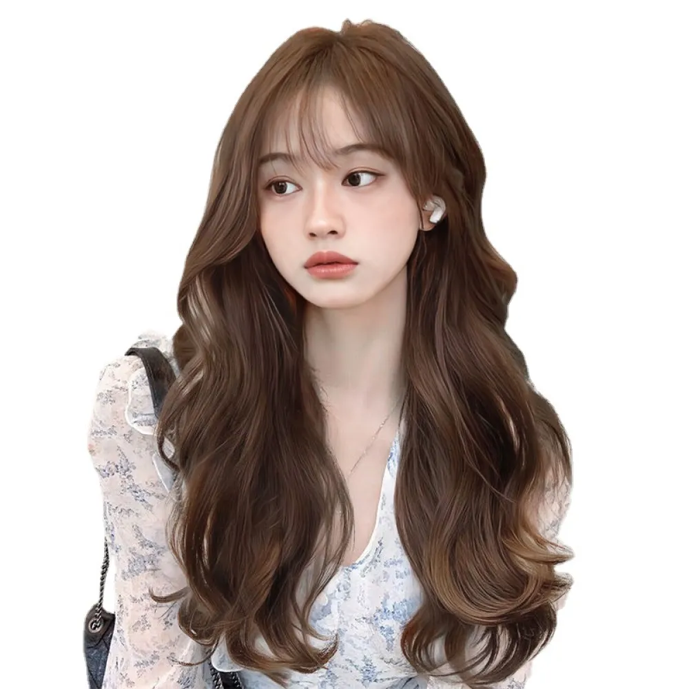 Long curly air bangs fashion big waves,wig