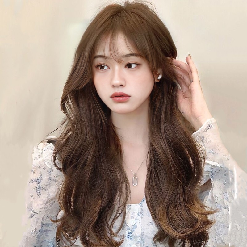 Long curly air bangs fashion big waves,wig