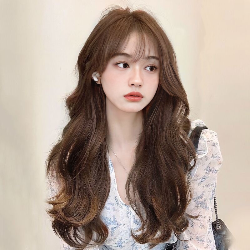 Long curly air bangs fashion big waves,wig