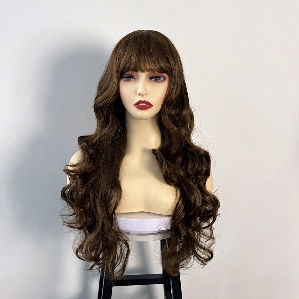 Long curly air bangs fashion big waves,wig