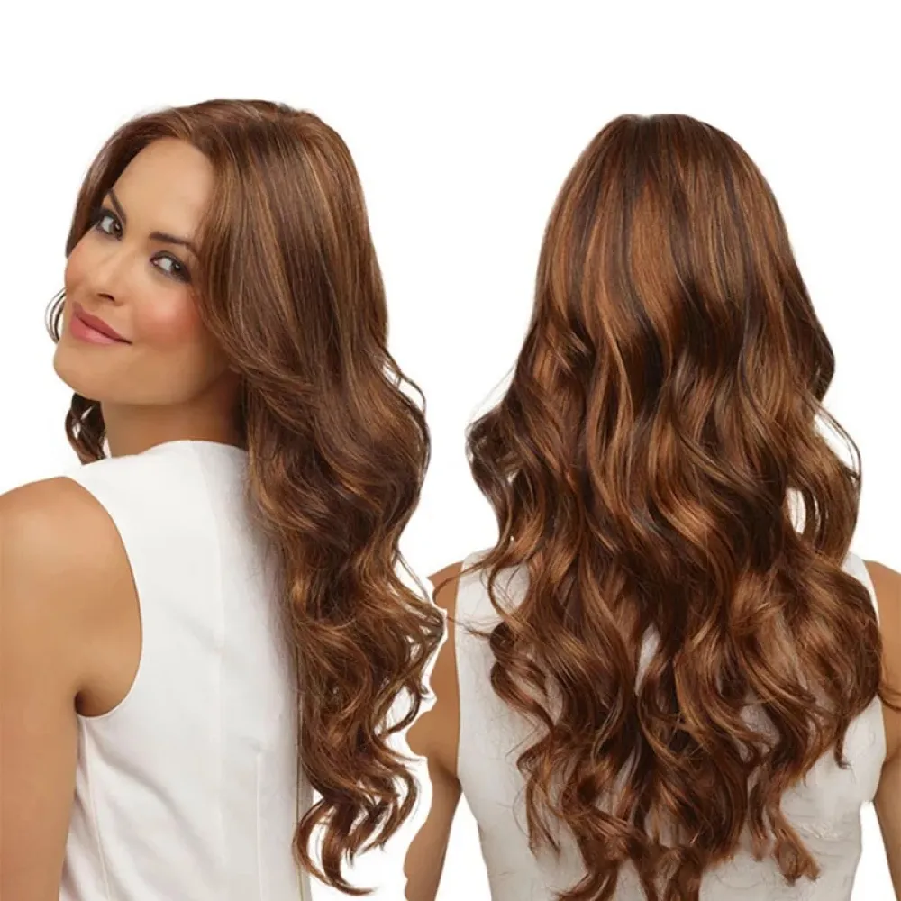 Curly hair with medium parting,wig