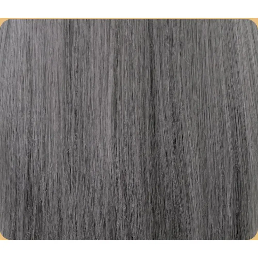 Bangs silver grey dyed long hair wig