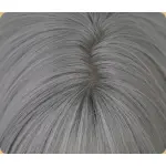 Bangs silver grey dyed long hair wig