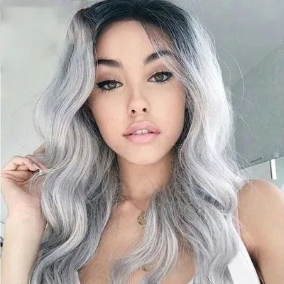 Big Wave Wig Female Long Curled Hair Gradient Color,wig 02