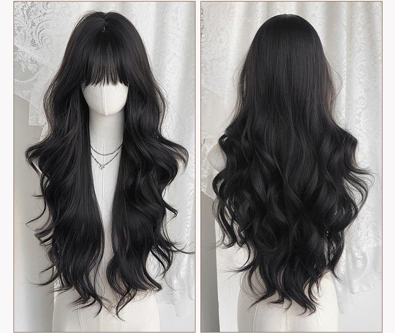 Large wave high temperature silk simulation long curly wig