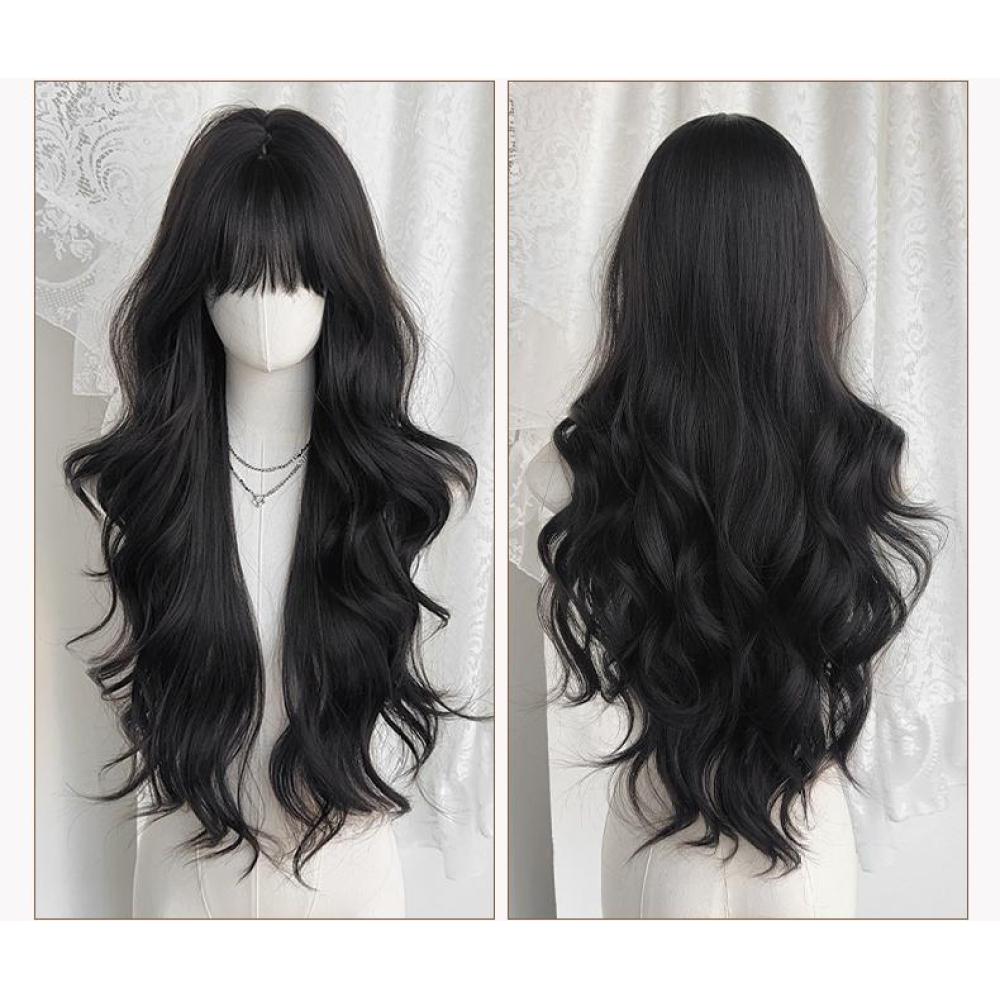 Large wave high temperature silk simulation long curly wig