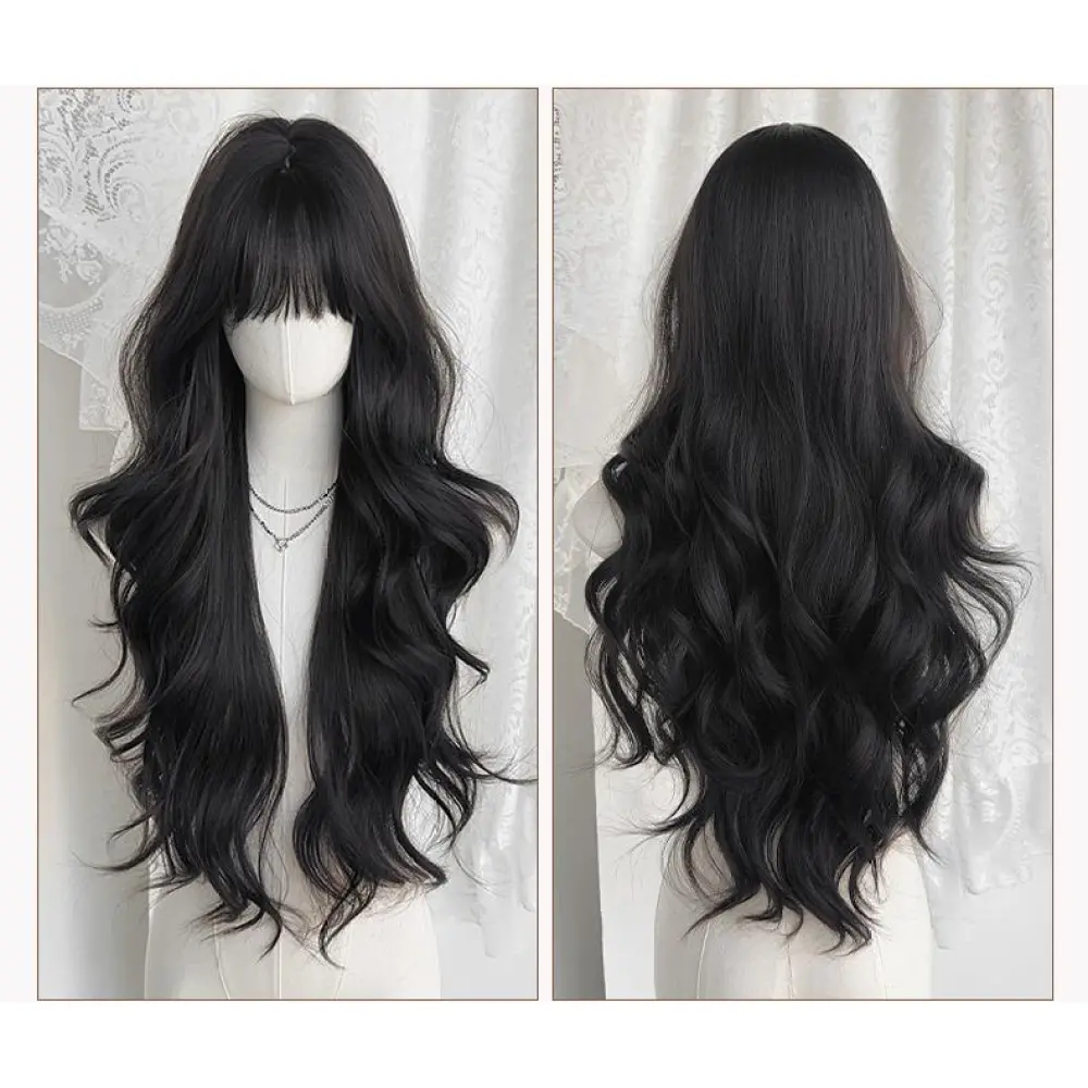 Large wave high temperature silk simulation long curly wig