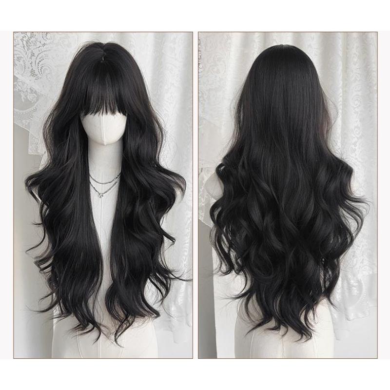 Large wave high temperature silk simulation long curly wig