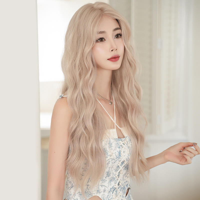 Long curly lace full pullover wig