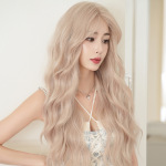 Long curly lace full pullover wig