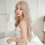 Long curly lace full pullover wig